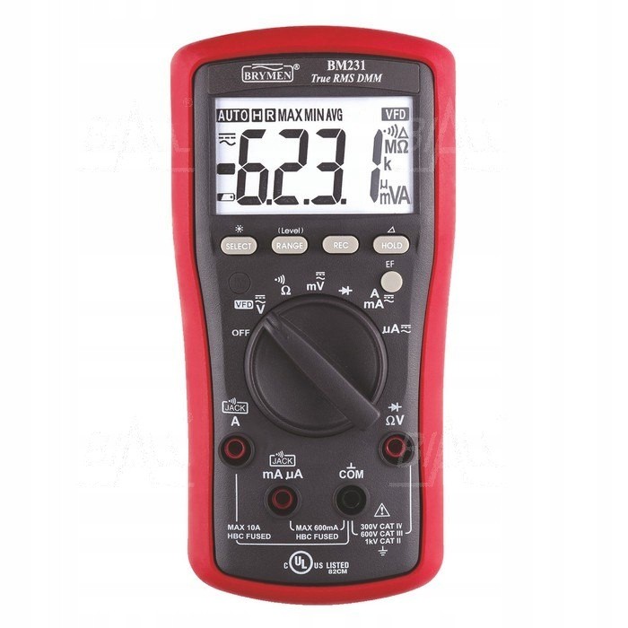 Brymen Multimetr Miernik BM231 LCD Ac+dc Vfd Ef wiadectwo