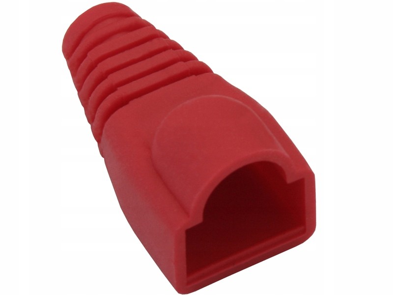 Osona Gumowa Wtyku RJ45 8P8C Czerwona 20 Szt