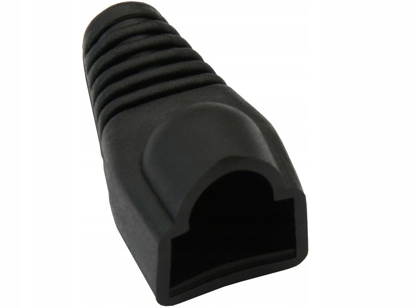 Osona Gumowa Wtyku RJ45 8P8C Czarna 20 Szt