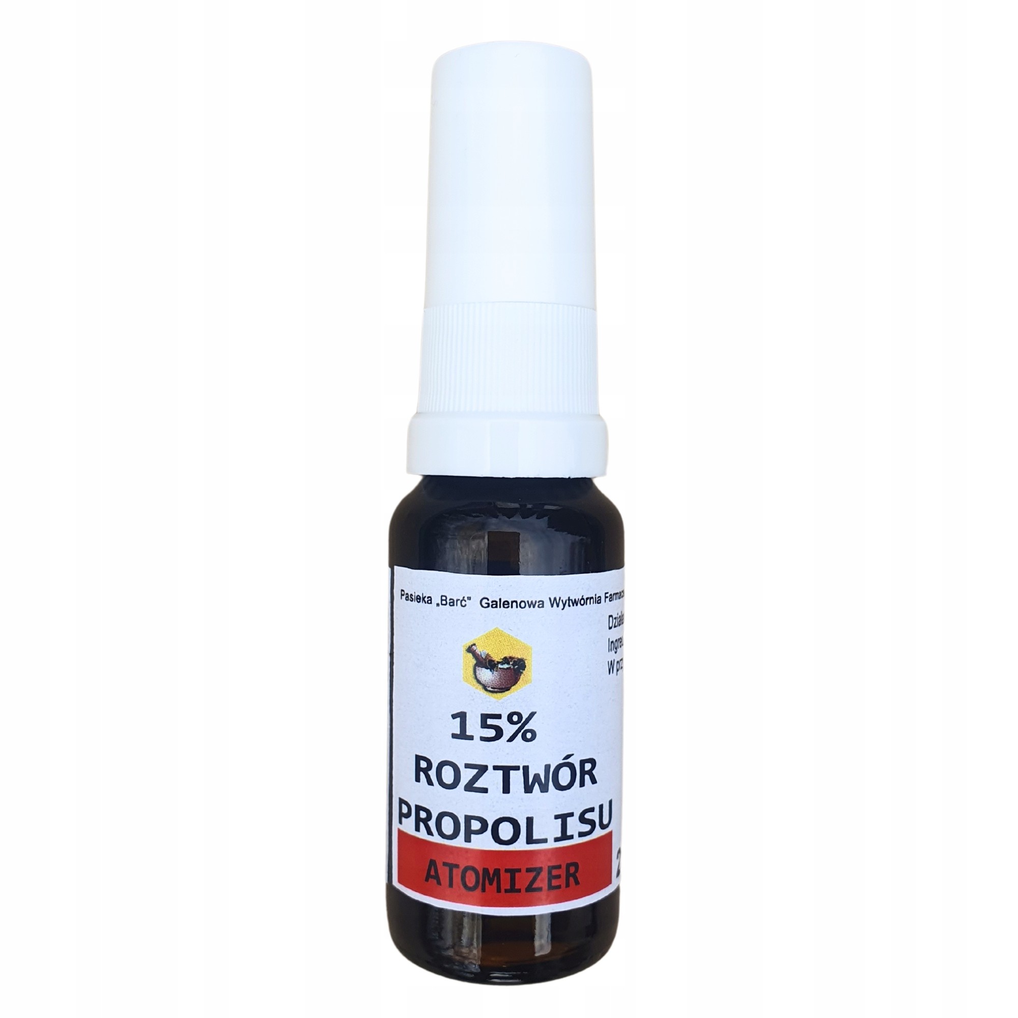 Propolis 15% 20ml Spray Aerozol Atomizer Roztwr Ekstrakt Pyn Na Gardo
