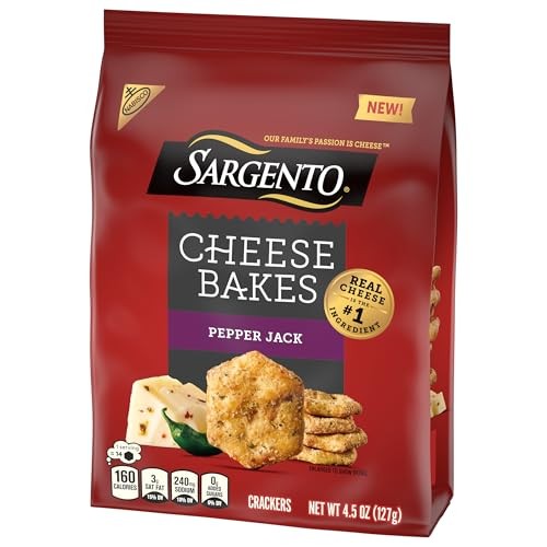 Sargento Crackers Cheese Bakes, Pepper Jack Crackers, Cheese Crackers - 4.5 Oz thumbnail