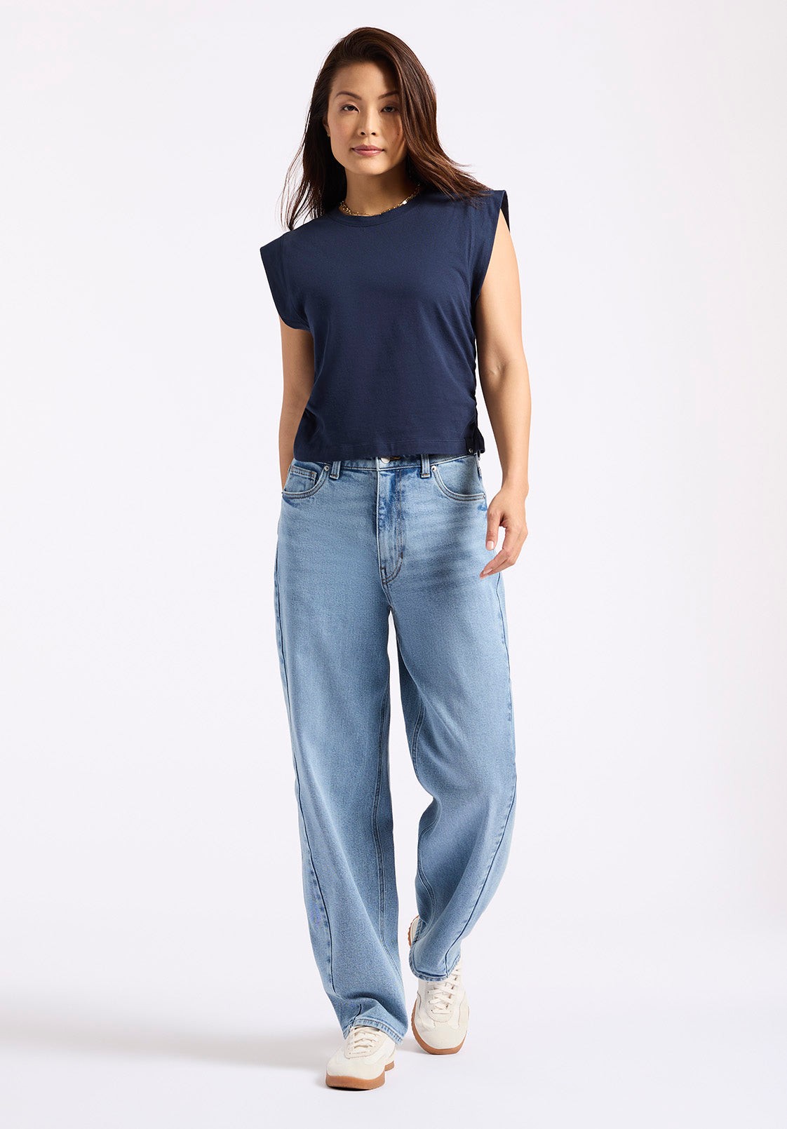 Buffalo Jeans Women's High Rise Barrel Barbara Jeans, Vintage Blue - Size: 33 thumbnail