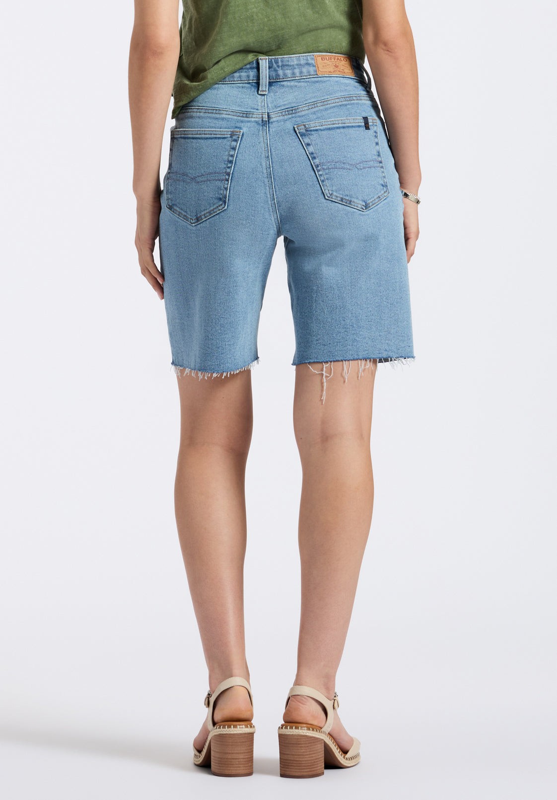 Buffalo Jeans Women's High Rise Bermuda Bambi, Vintage Blue - Size: 33 thumbnail
