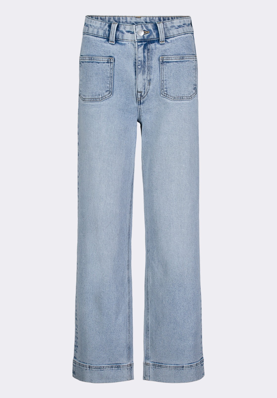 Buffalo Jeans Women's High Rise Wide Leg Addie Jeans, Bleached Blue - Size: 33