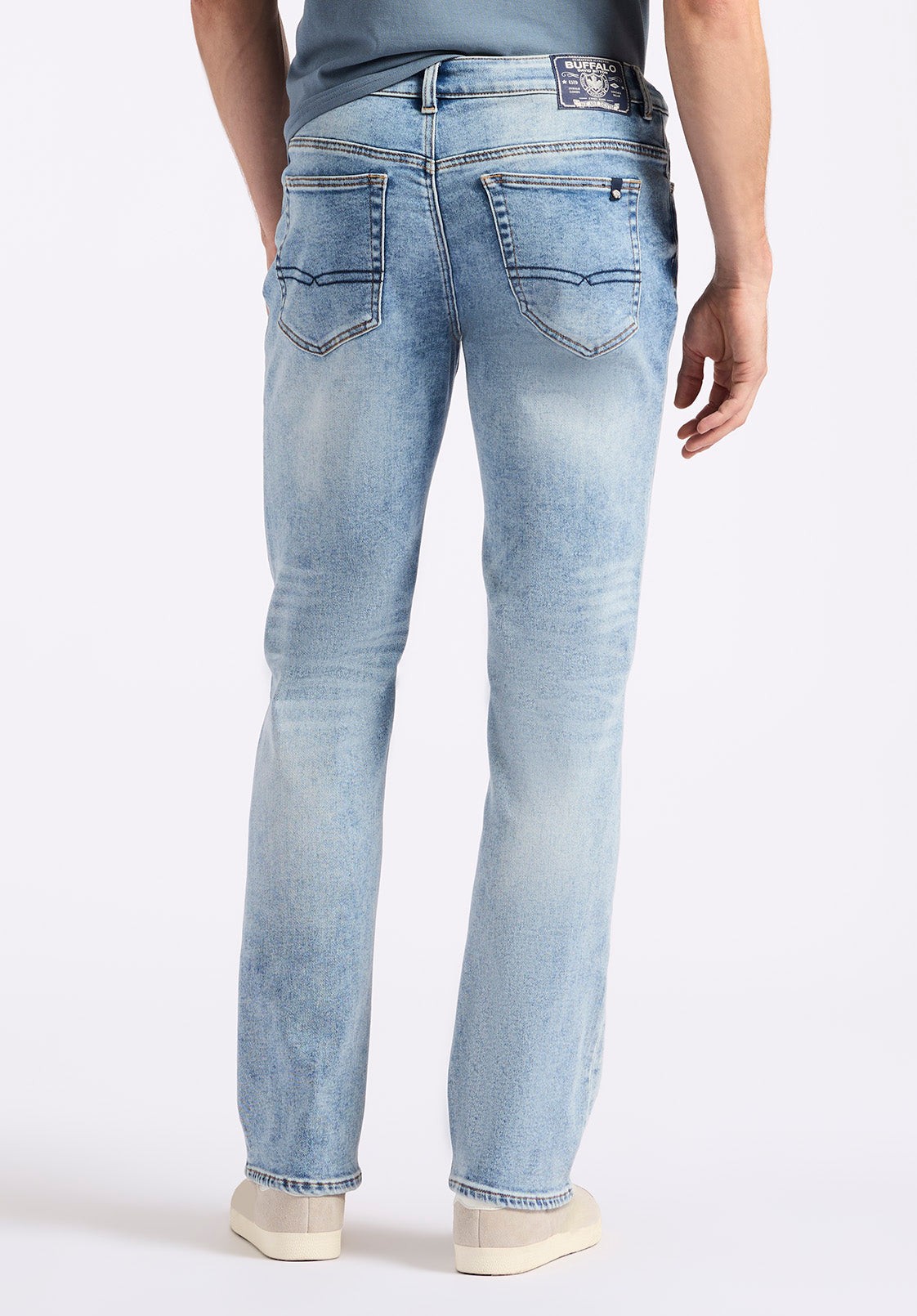Buffalo Jeans Men's Slim Bootcut King Jeans, Sanded and Whiskered Blue - Size: 33 thumbnail