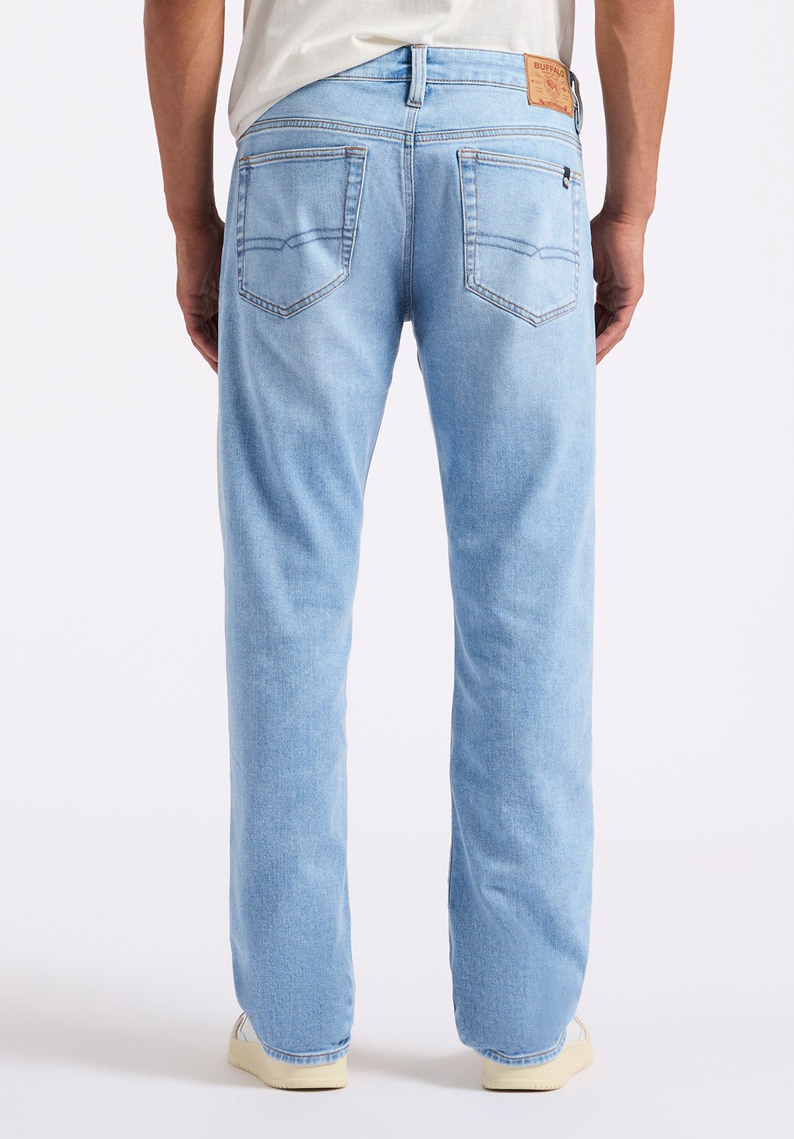 Buffalo Jeans Men's Relaxed Straight Driven Jeans, Light Blue - Size: 33 thumbnail