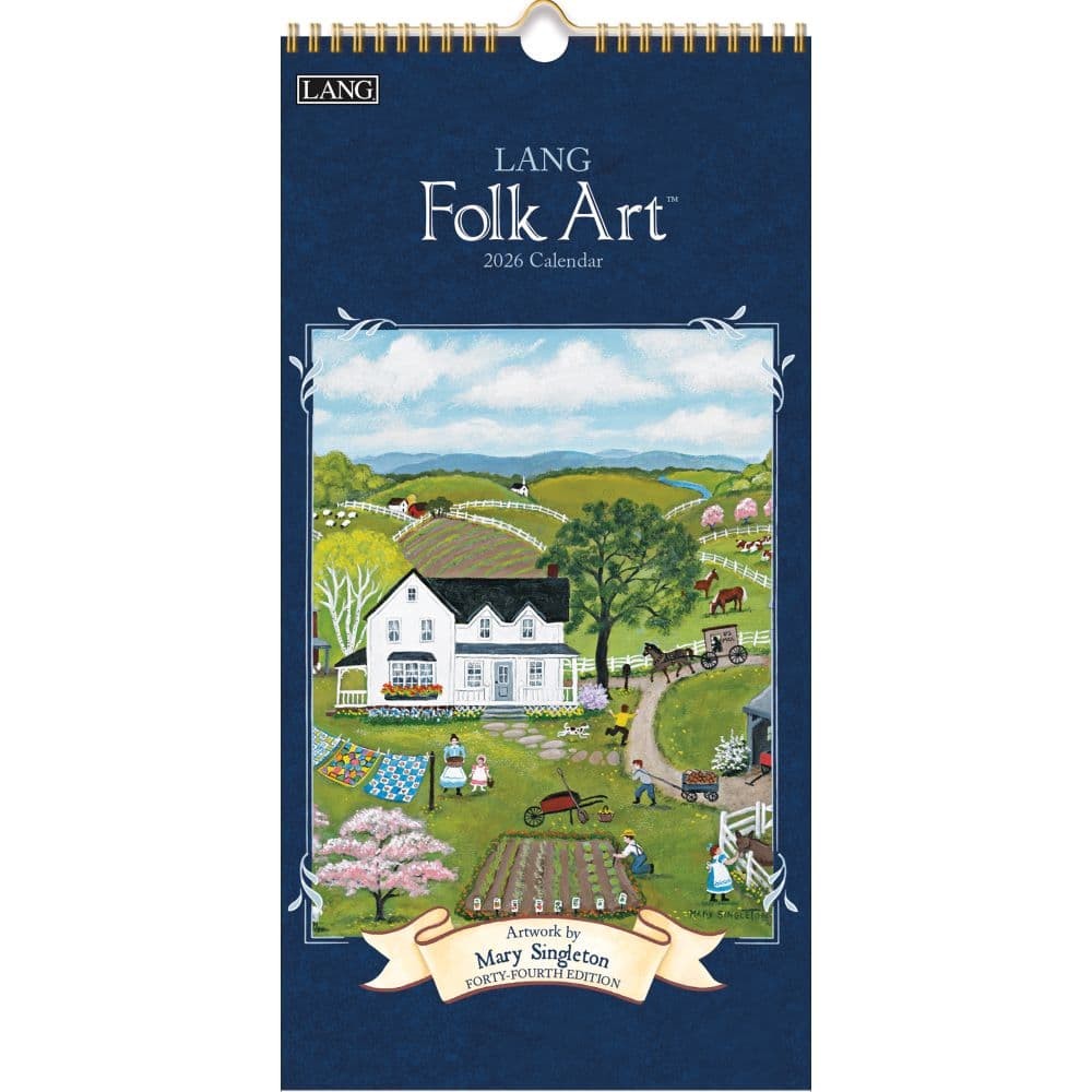Lang Folk Art 2026 Vertical Wall Calendar by Mary Singleton