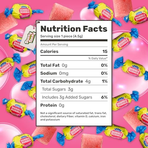 DUBBLE BUBBLE Gum Original Flavor 3 Pounds  Bulk Bag, Fruit Flavored, Chewing Gum, Individually Wrapped thumbnail