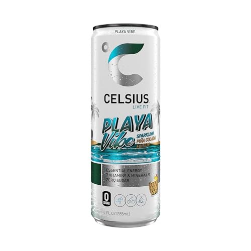 CELSIUS Sparkling Playa Vibe, Functional Energy Drink 12 Fl Oz (Pack of 12) thumbnail