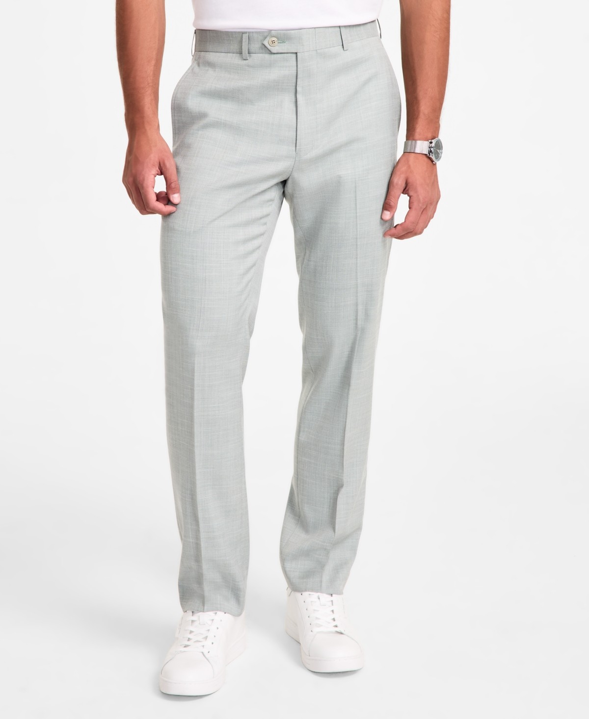 Michael Kors Mens Classic fit Dress Pants 34 / 34 Light Green Solid Stretch  | eBay