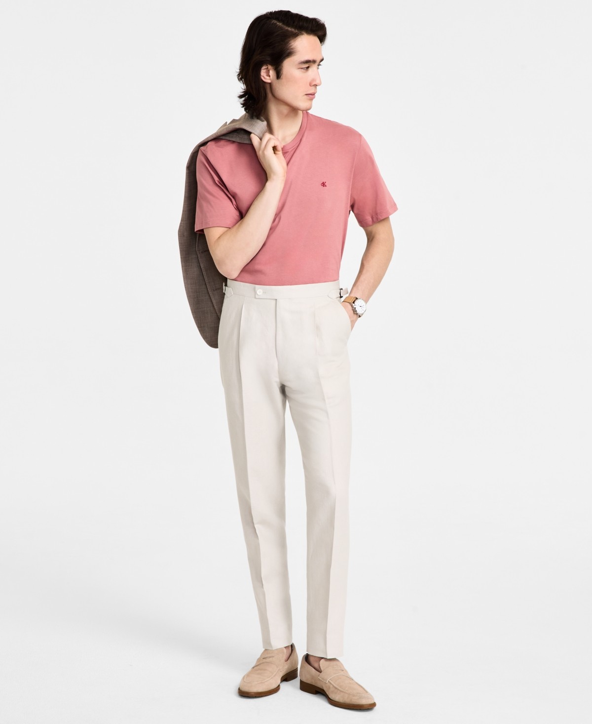 Calvin Klein Mens Slim fit Dress Pants 40 / 30 Beige Solid Stretch | eBay Calvin Klein Mens Slim fit Dress Pants 40 / 30 Beige Solid Stretch | eBay