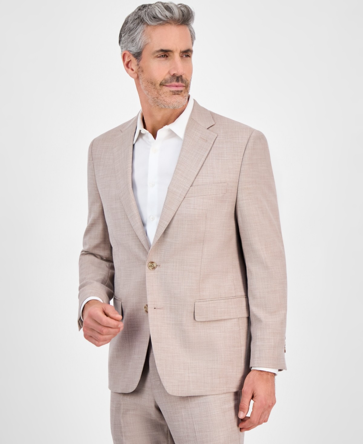 Tallia Mens Classic fit Suit Jacket Blazer 50 R Beige Solid | eBay