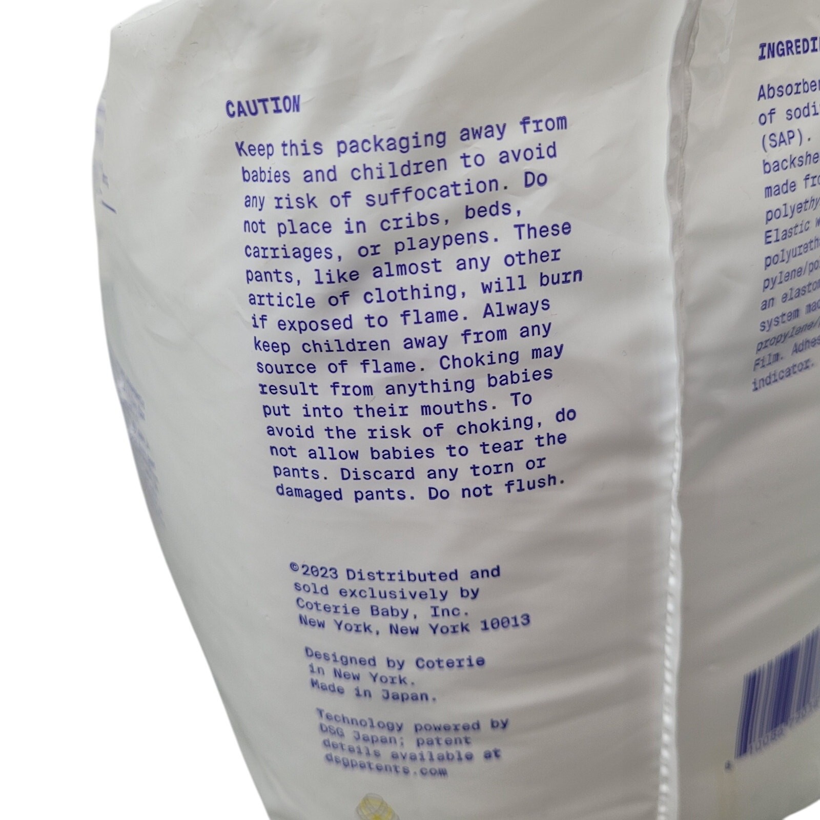 Coterie the Pant Pull-on Diaper Size 3 (14-24 Lbs) 36 Count Hypoallergenic