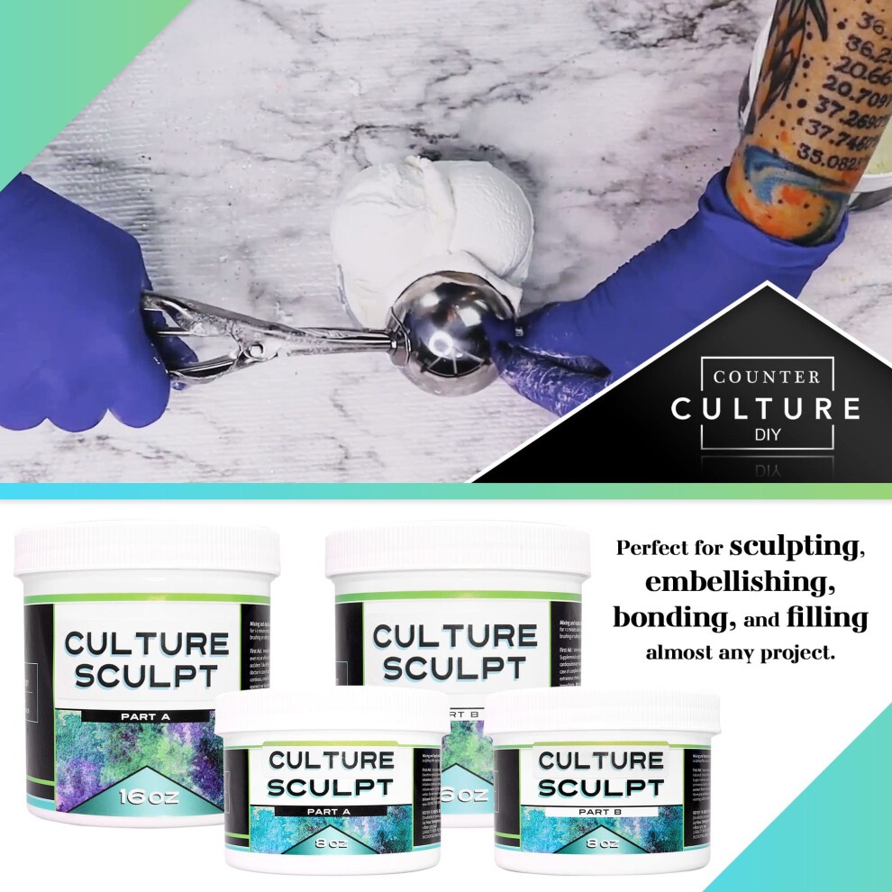 Counter Culture DIY Culture Sculpt 2 Part Modeling Compound  16 Oz Total  VOC Free Artist Clay for Crafting  No Baking Required thumbnail