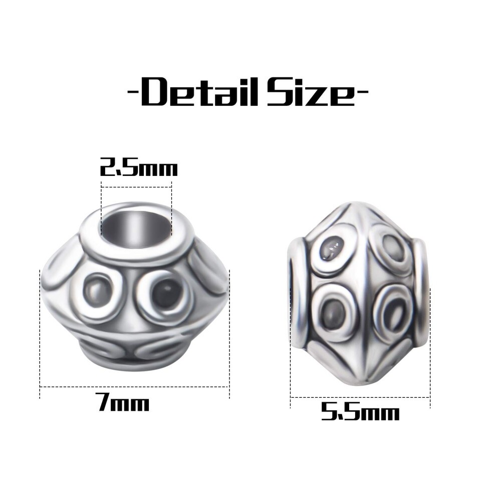 100pcs Tibetan Bicone Spacer Beads European Style Spacers Beads Jewelry Spacers Bead Spacer Charms with a Box for DIY Bracelet Necklace Earring Jewelr thumbnail