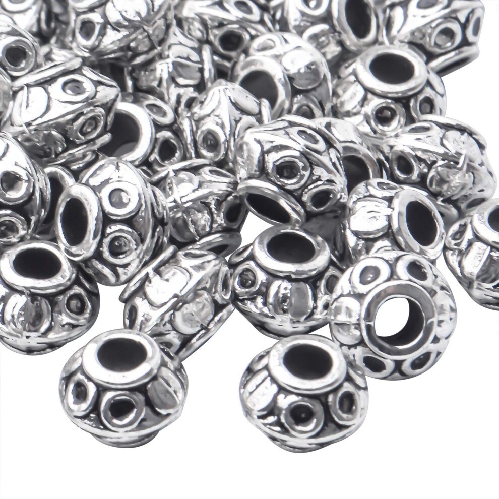 100pcs Tibetan Bicone Spacer Beads European Style Spacers Beads Jewelry Spacers Bead Spacer Charms with a Box for DIY Bracelet Necklace Earring Jewelr thumbnail