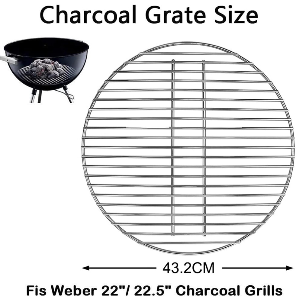 Denmay 8835 Cooking Grate, 7441 Charcoal Grate and 7444 Cleaning System Kit for Weber 57CM One-Touch Silver, Master-Touch and One-Touch Charcoal thumbnail