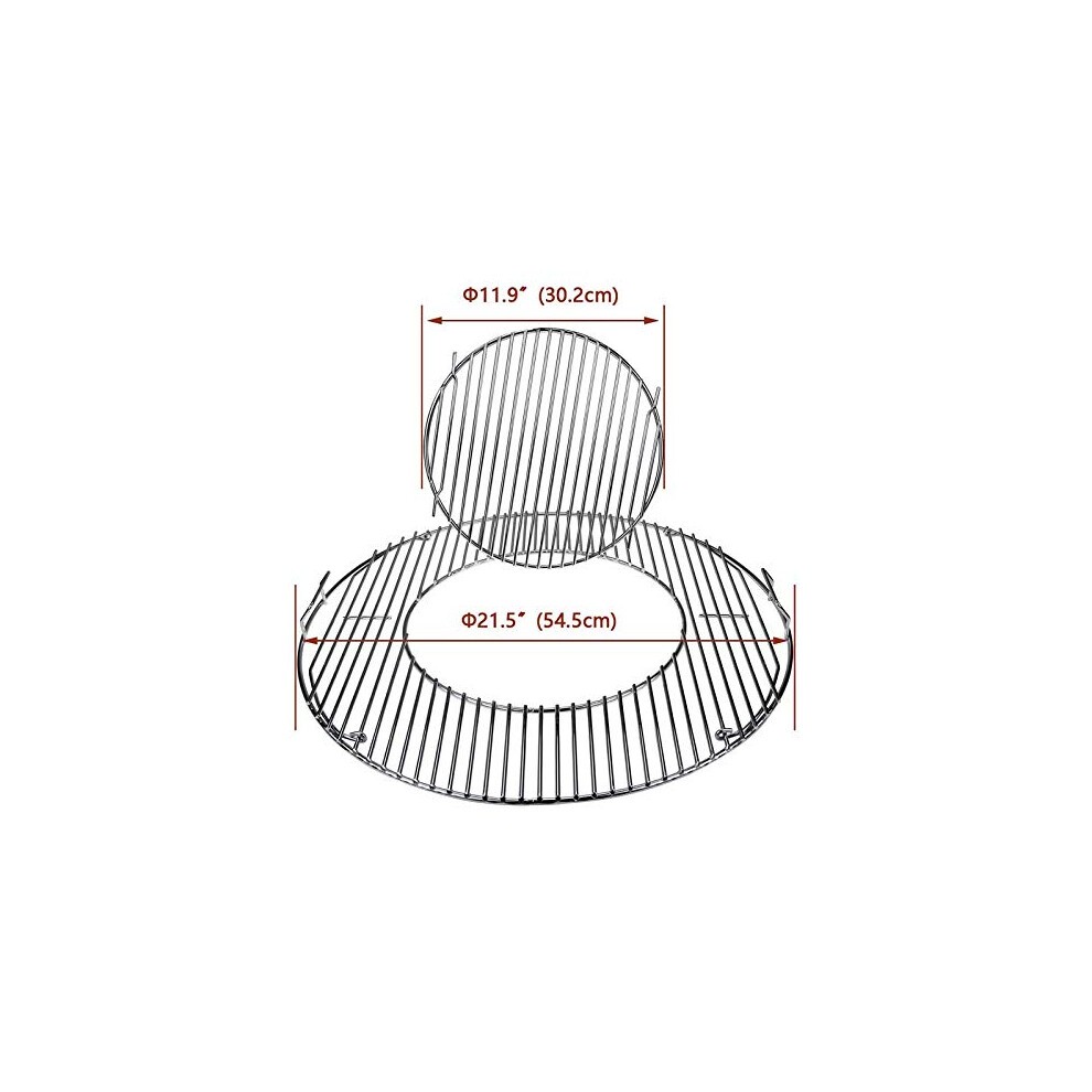 GFTIME 8835 Cooking Grate, 7441 Charcoal Grate and 7444 Cleaning System Kit for Weber 57CM One-Touch Silver, Bar-B-Kettle, Master-Touch and One-Touch thumbnail