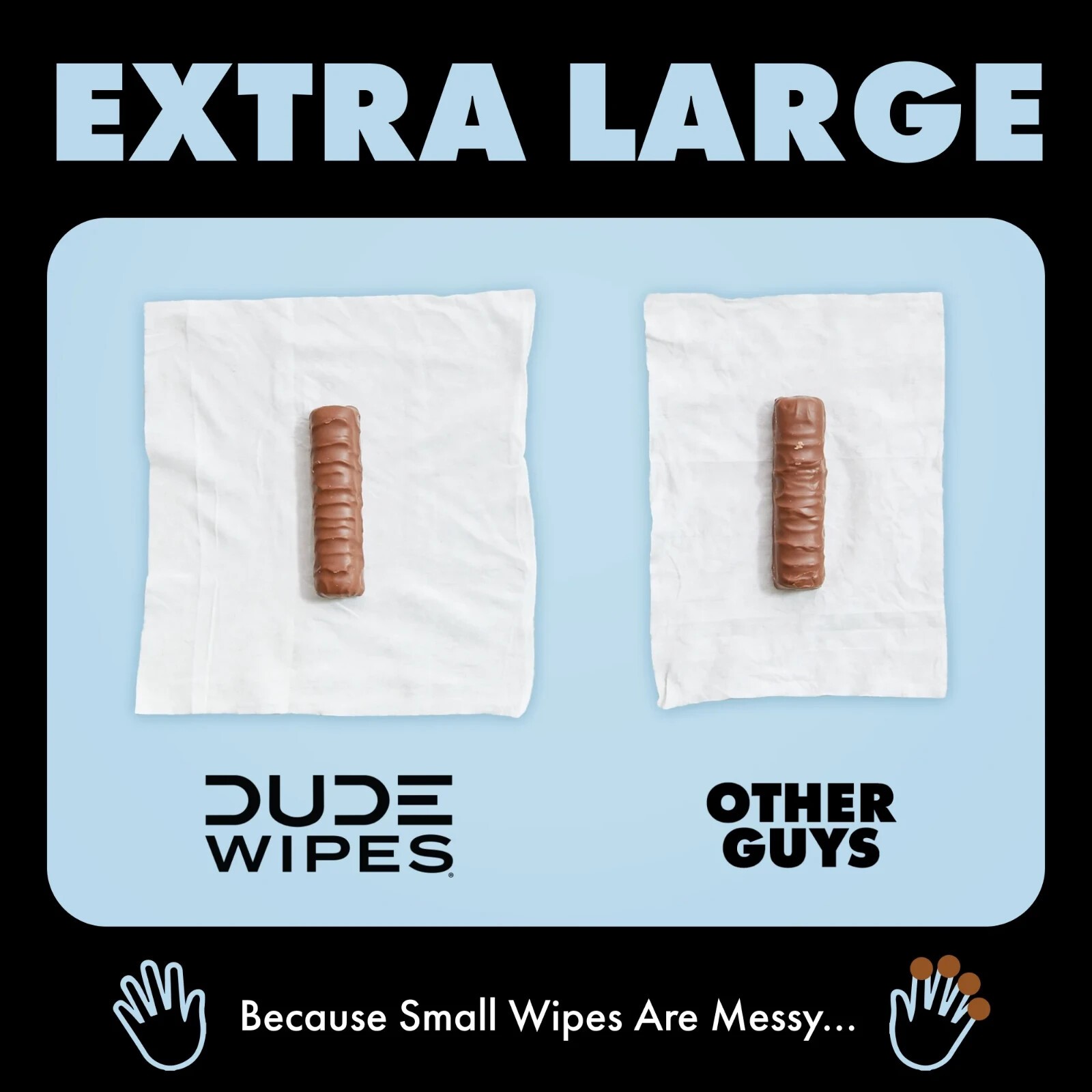 DUDE Wipes Fragrance Free Plus Odor Control  XL Wet Wipes  48 Count  5 Pack thumbnail