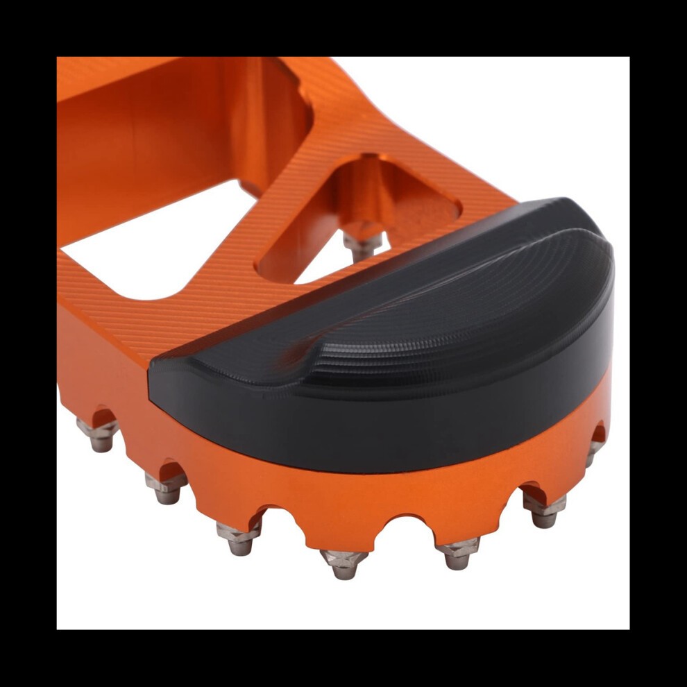 Motorcycle Foot Pegs Pedals with Wear-Resistant Block for 50Sx 09-22/65Sx 09-22/350 -F 14-15/85Sx 03-17 (Orange) thumbnail