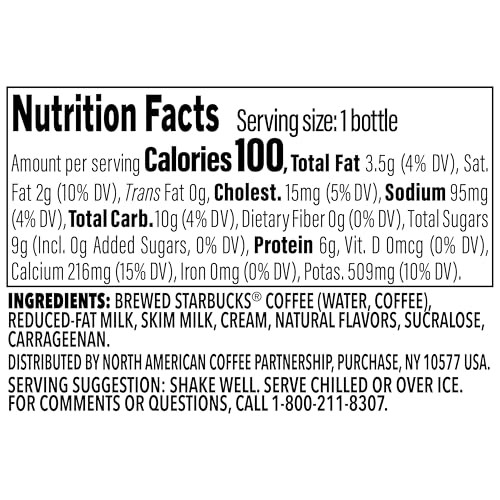 Starbucks Frappuccino Lite, Creamy Vanilla Gelato, Chilled Coffee Drink, 9.5 Fl Oz thumbnail