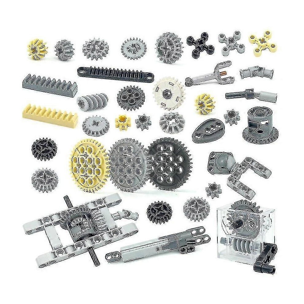 (H-32556) Technical Gear Bricks Part Worm Rack Axle Pin Classic Accessories Moc Train Car Crane Model Diy Building Blocks 32494 32239 Part