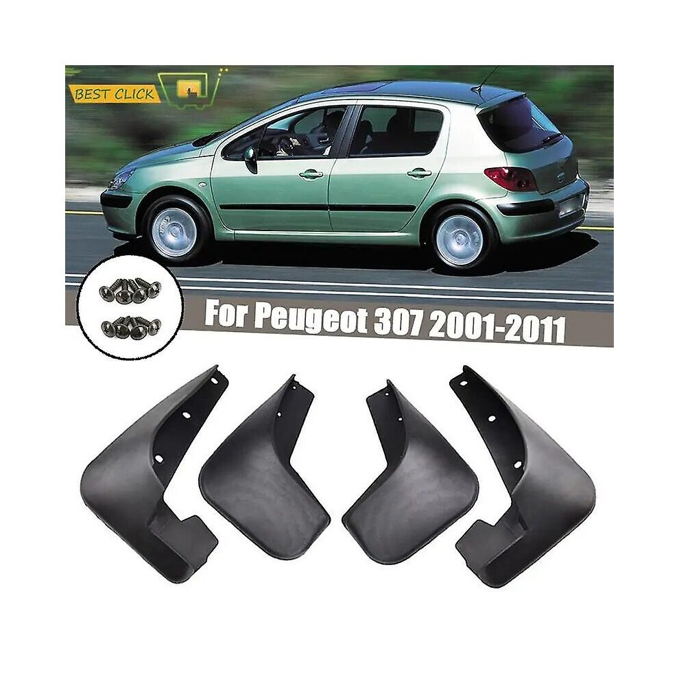 Mudflaps Car Mud Flaps for Peugeot 307 3dr & 5dr Hatchback Hatch 4-Door Sedan 2001-2011 Mud Flaps Fender Mud Flap~12989
