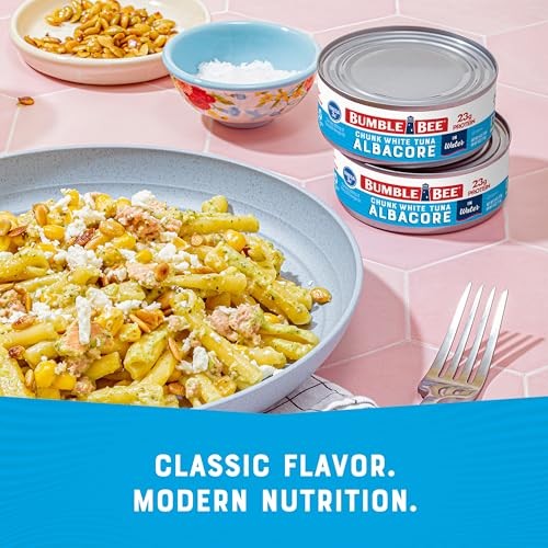 (6 Pack) Bumble Bee Chunk White Albacore Tuna in Water  Wild Caught  Gluten Free  Shelf Stable Can  5 Oz (Pack of 4) thumbnail