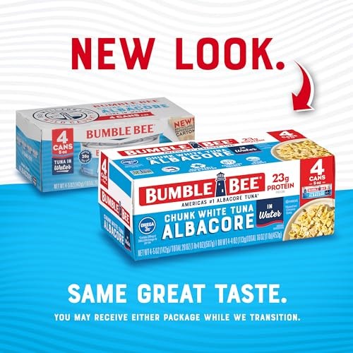 (6 Pack) Bumble Bee Chunk White Albacore Tuna in Water  Wild Caught  Gluten Free  Shelf Stable Can  5 Oz (Pack of 4) thumbnail