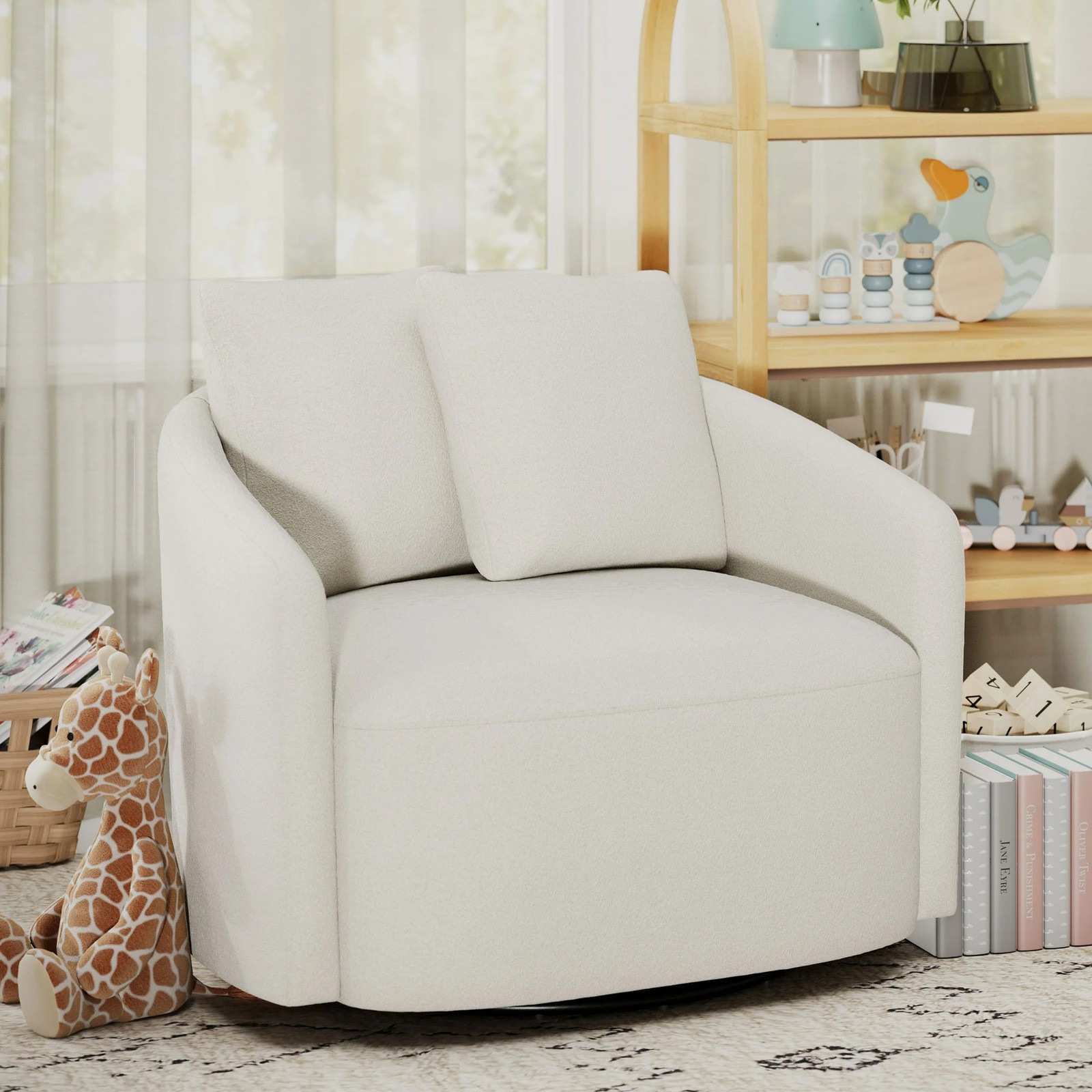 Photo 1 of  Beautiful LS-BT-029 Drew Kids Accent Chair by Drew Barrymore, Cream 