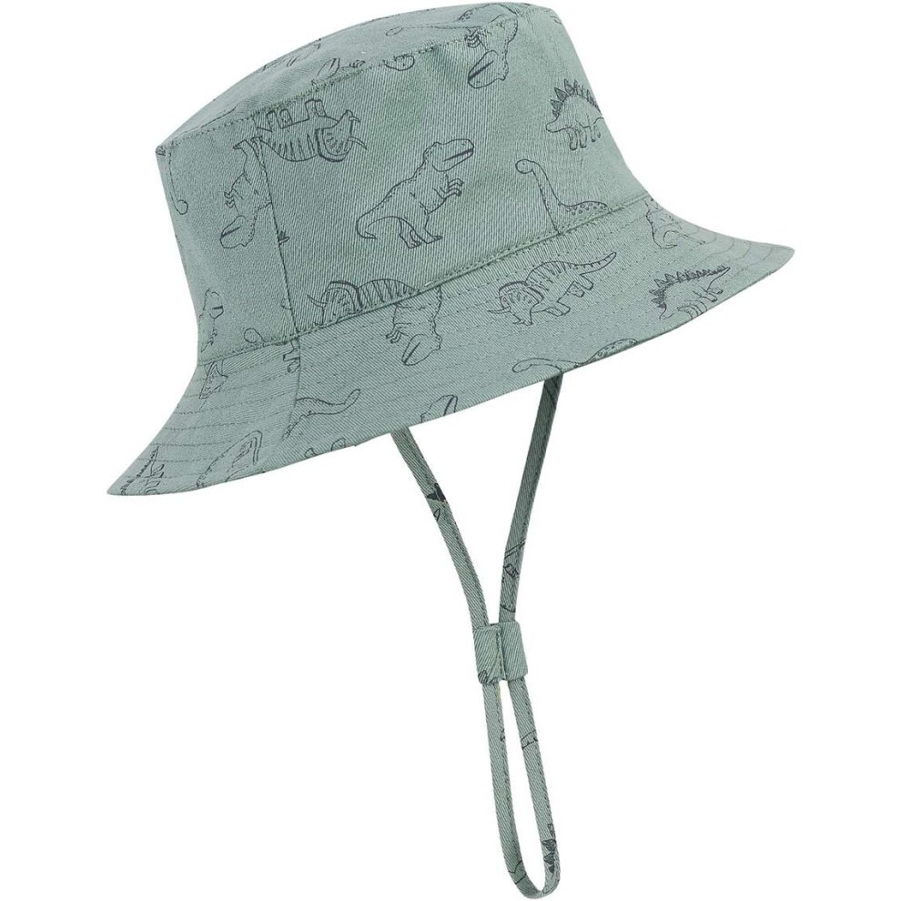 (12-24 Months, 03 Seaweed Blue) Baby Sun Hat UPF 50  Sun Protective Toddler Bucket Hat Summer Kids Beach Hats Wide Brim Outdoor Play Hat for Boys Girl