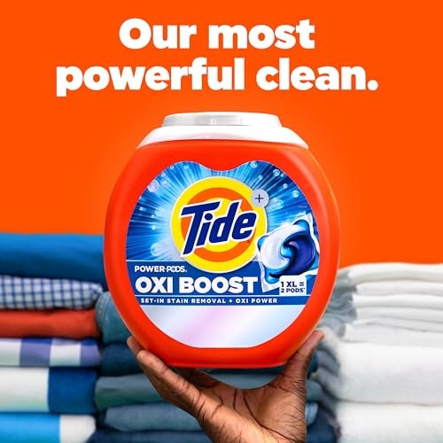 Tide PODS Laundry Detergent Soap Pacs  Oxi Boost Power PODS with Stain Remover and Oxi Power  57 Count thumbnail