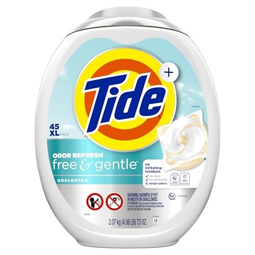 Tide Odor Refresh Free & Gentle HE Deep Cleaning Concentrated Laundry Detergent Pods 45 Pacs - 66oz thumbnail