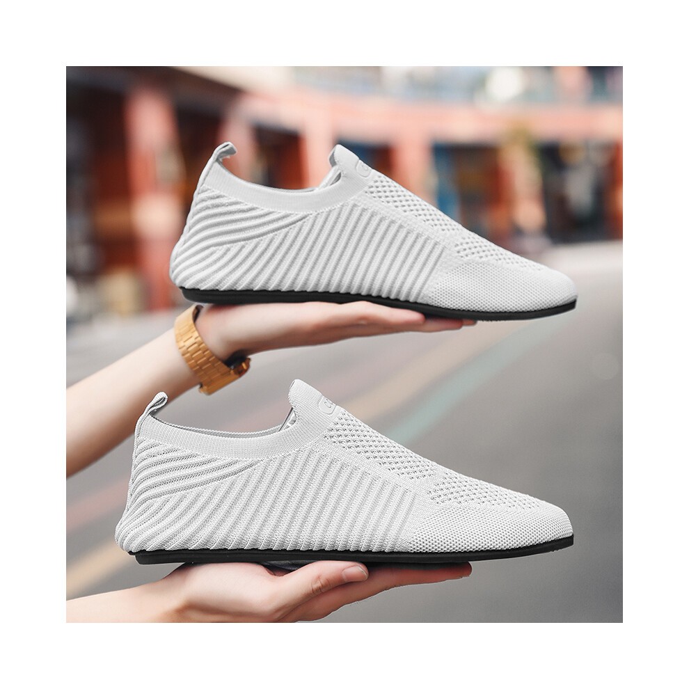 (-5513-Brown, 43) MAEDEF Summer Men Slip on Flat Breathable Brown Man Shoes Men's Comfort Soft Sole Casual Shoe Man Slippers Loafers thumbnail