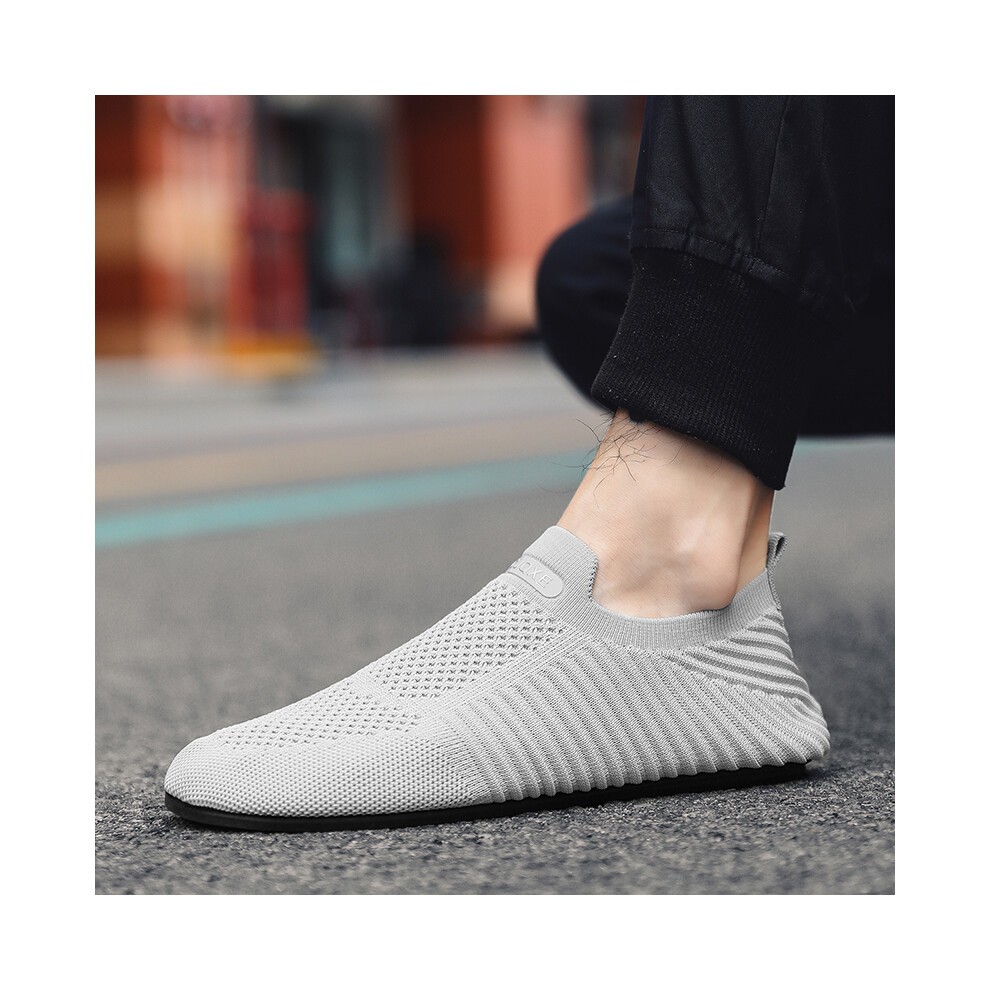 (-5513-Grey, 45) MAEDEF Summer Men Slip on Flat Breathable Brown Man Shoes Men's Comfort Soft Sole Casual Shoe Man Slippers Loafers thumbnail