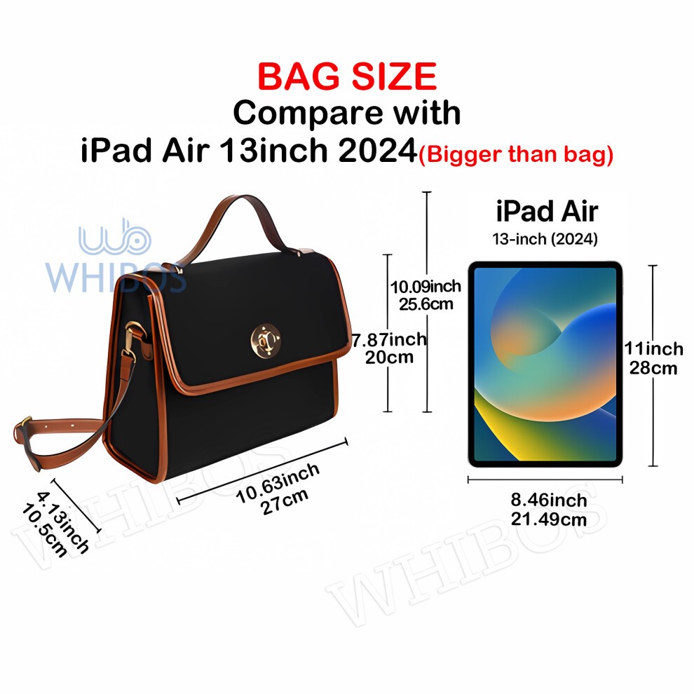(best Seller of Bush Light_15435) Canvas Crossbody Handbag with Lock Top All Over Print Retro Messenger Bag for Women, Girl Brown Trim & Adjustable Sh thumbnail