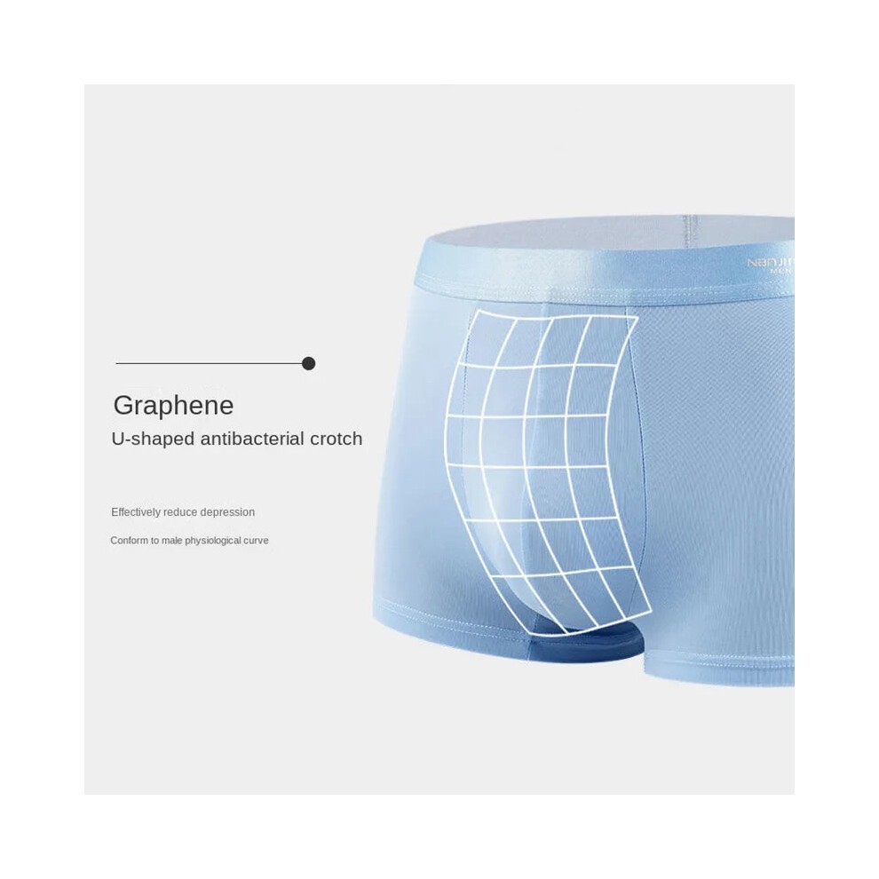 (9905, 4pcs) 4pcs Boxer Shorts Mens Ice Silk Underwear Cool Breathable thumbnail