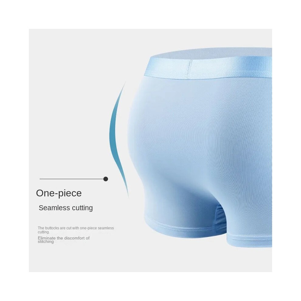 (9905, 4pcs) 4pcs Boxer Shorts Mens Ice Silk Underwear Cool Breathable thumbnail