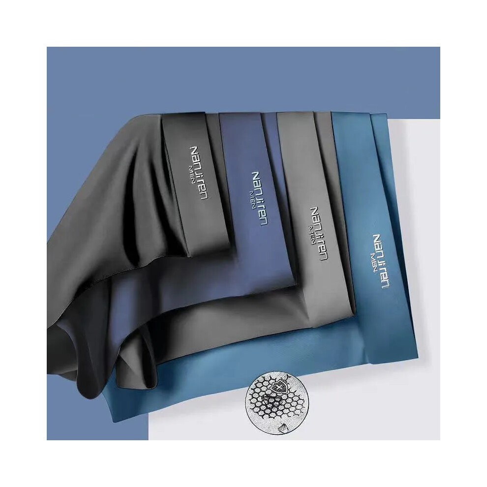 (9905, 4pcs) 4pcs Boxer Shorts Mens Ice Silk Underwear Cool Breathable thumbnail