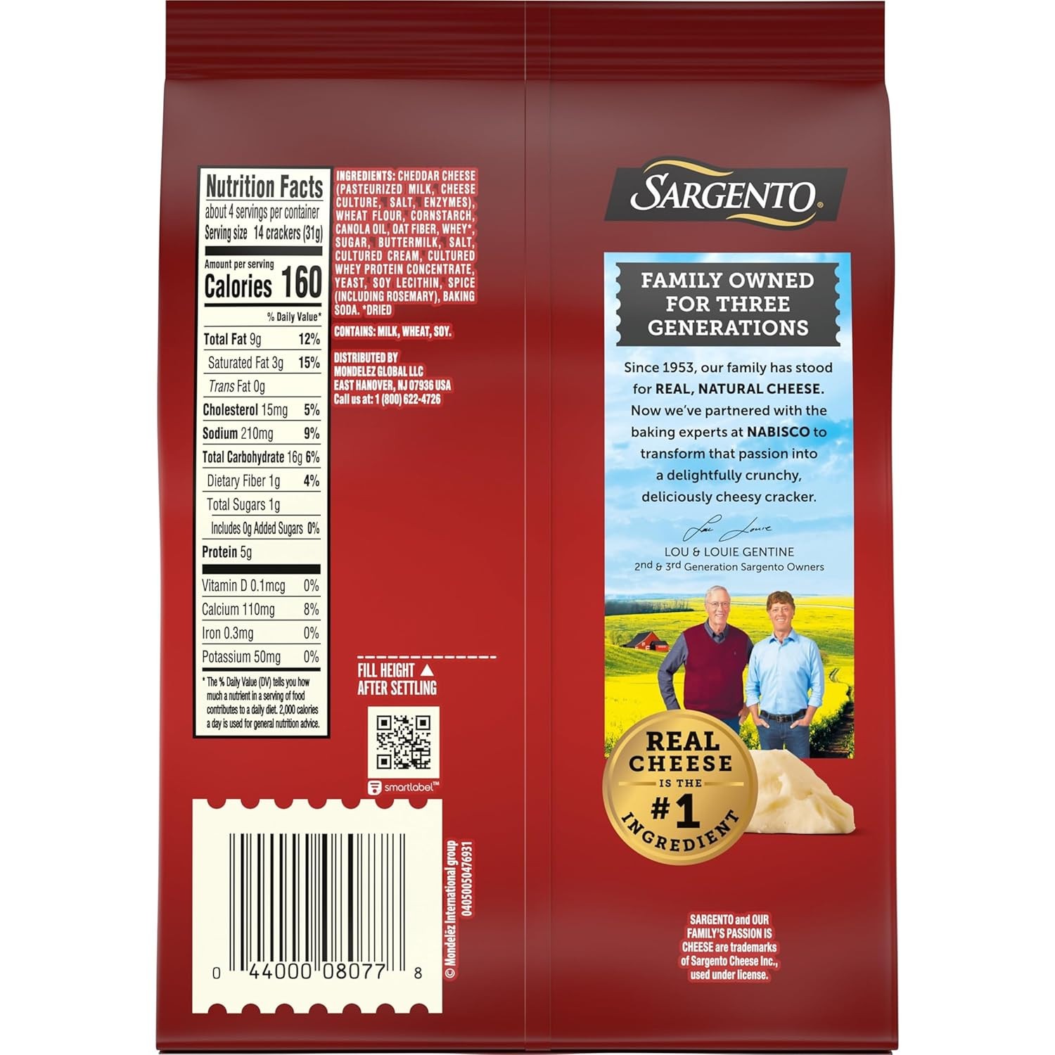 Sargento Cheese Bakes Aged White Cheddar and Rosemary Crackers, Cheese Crackers thumbnail