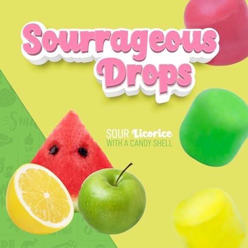 Wiley Wallaby Licorice Candy Bites 3.0 Ounce Gourmet Sourrageous Drops in Mini Candy Bags, 18 Pack thumbnail