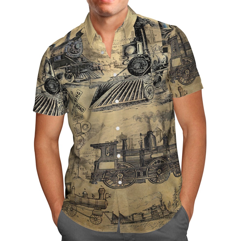 Walleye Fishing 3D Beach Hawaiian Summer Shirt Short Sleeve Shirt Streetwear Oversized 5XL Camisa Social Chemise Homme-0255 thumbnail