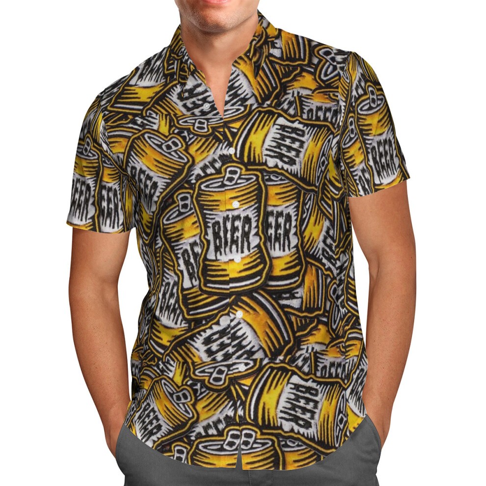 Walleye Fishing 3D Beach Hawaiian Summer Shirt Short Sleeve Shirt Streetwear Oversized 5XL Camisa Social Chemise Homme-0255 thumbnail