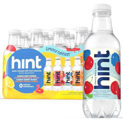 Hint Bottled Water, Summer Classics Variety Pack - Purified Flavored Water with Zero Calories, Sugar Free, Natural Flavors - 16 Fl Oz (Pack of 12)