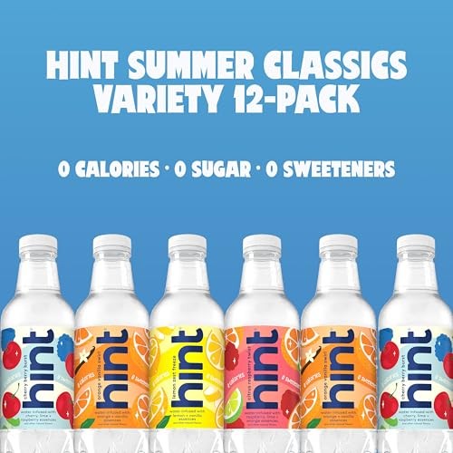 Hint Bottled Water, Summer Classics Variety Pack - Purified Flavored Water with Zero Calories, Sugar Free, Natural Flavors - 16 Fl Oz (Pack of 12) thumbnail