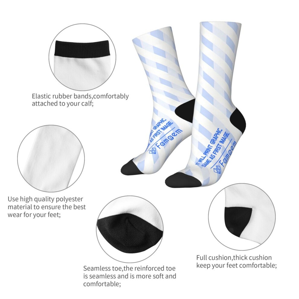 Dress Socks Best Seller of Bush Light Novelty Fancy Crazy Pattern Crew Casual for Men Women thumbnail