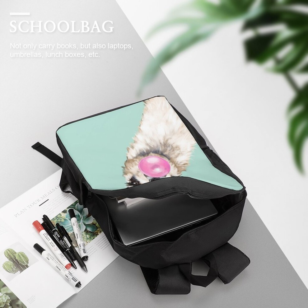 Backpacks Bubble Gum Sneaky Llama in Green 17inch School Bag thumbnail
