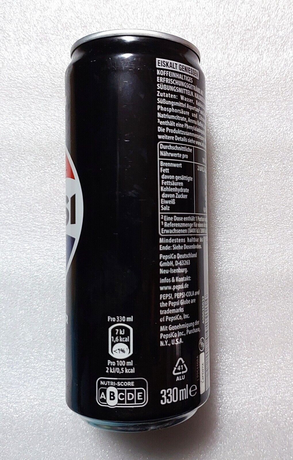 Empty PEPSI ZERO COLA Soda Can GERMANY 2024 Black NEW LOGO 330ml Collect Tall DE thumbnail