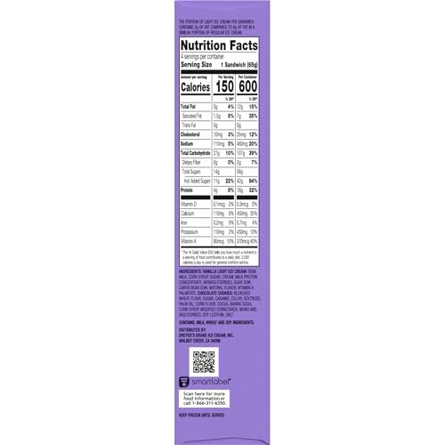 Skinny Cow Vanilla Gone Wild! Light Ice Cream Sandwiches, 4 Count thumbnail