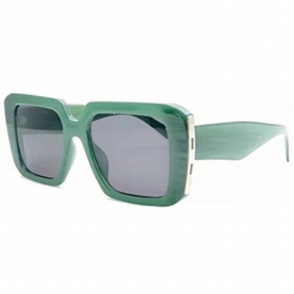 Stylish Woman with Large Frame Sunglasses Glasses with Metal Fittings Male and Female Sunshade Mirror 8775 thumbnail